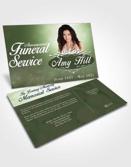 Funeral Announcement Card Template Spring Sympathy