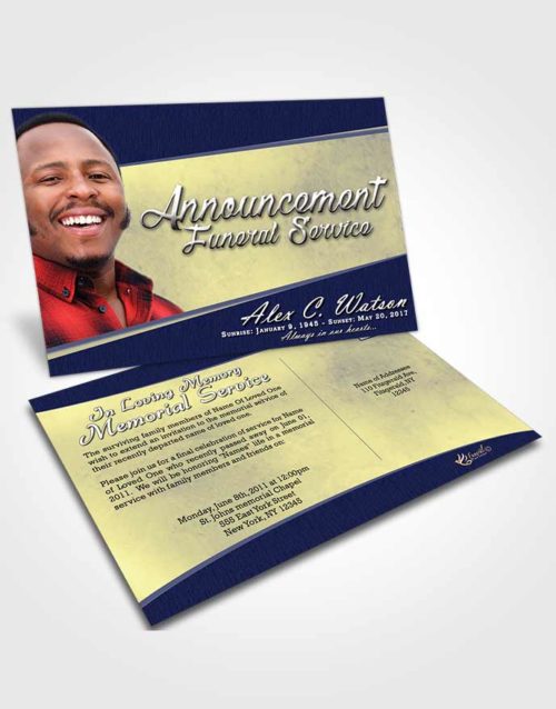 Funeral Announcement Card Template Spring Vitality