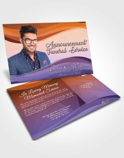 Funeral Announcement Card Template Steady Fortitude