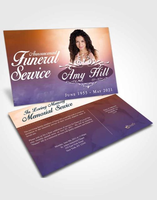 Funeral Announcement Card Template Steady Sympathy