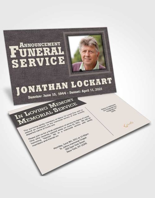 Funeral Announcement Card Template Superior Intensity