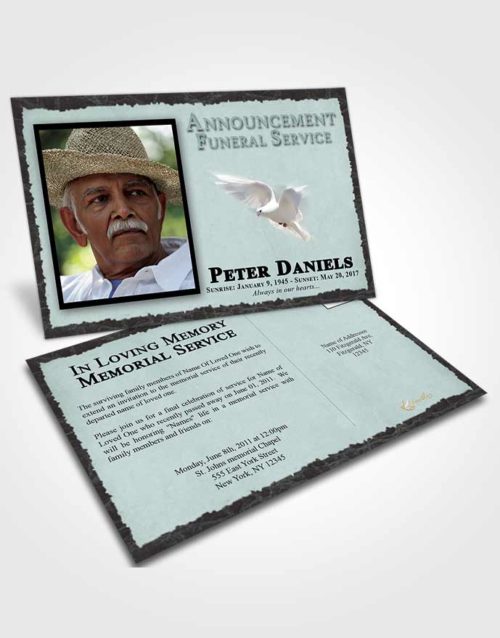 Funeral Announcement Card Template Superior Outback