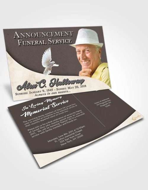 Funeral Announcement Card Template Superior Peace of Mind