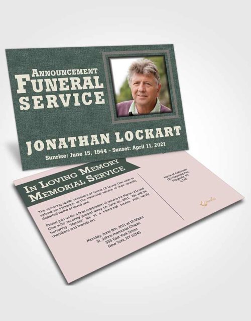 Funeral Announcement Card Template Tender Intensity