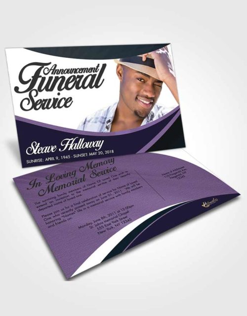 Funeral Announcement Card Template Tranquil Diligence