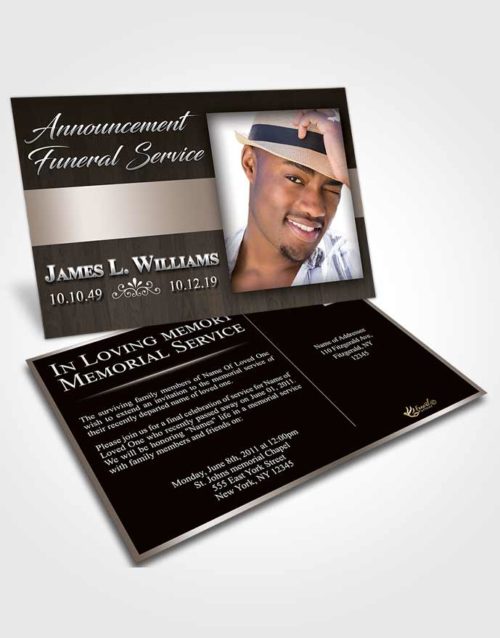 Funeral Announcement Card Template Tranquil Force