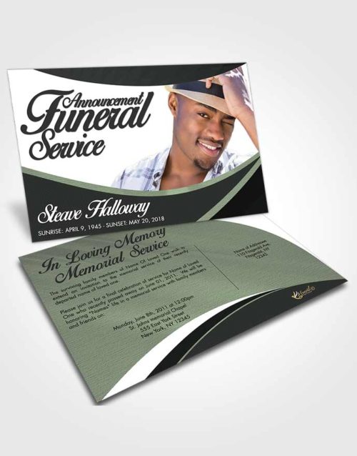 Funeral Announcement Card Template Welcoming Diligence
