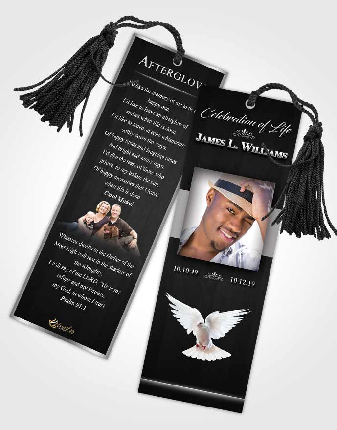 Funeral Bookmark Template Afternoon Force