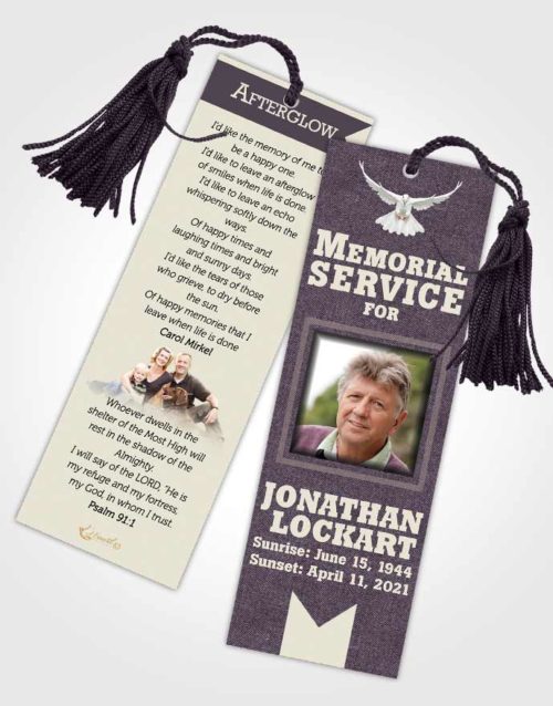 Funeral Bookmark Template Afternoon Intensity