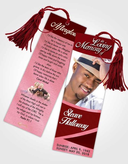 Funeral Bookmark Template Ambient Diligence
