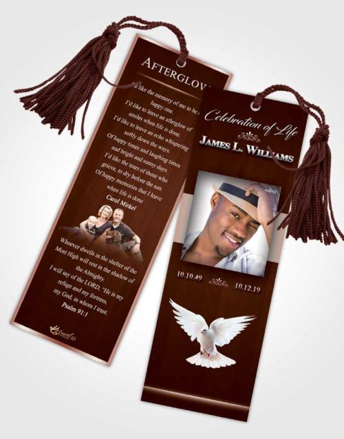 Funeral Bookmark Template Calm Force