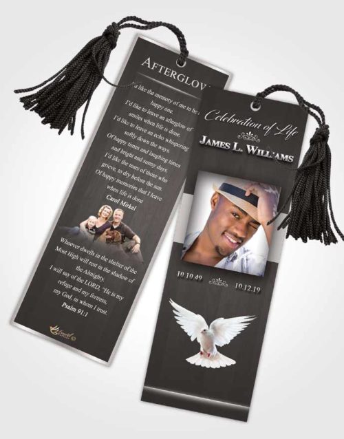 Funeral Bookmark Template Collected Force