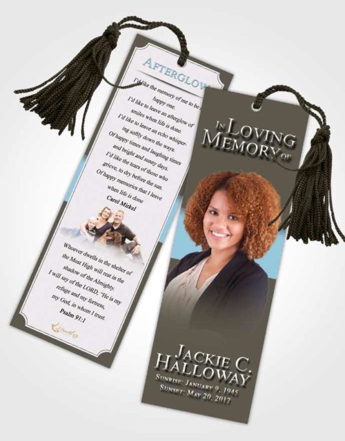 Funeral Bookmark Template Collected Nobility