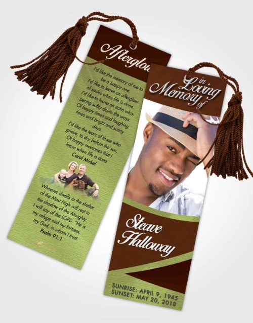 Funeral Bookmark Template Composed Diligence