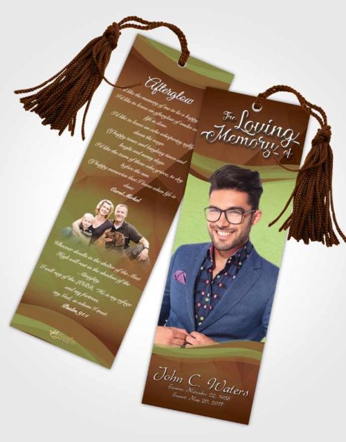 Funeral Bookmark Template Composed Fortitude