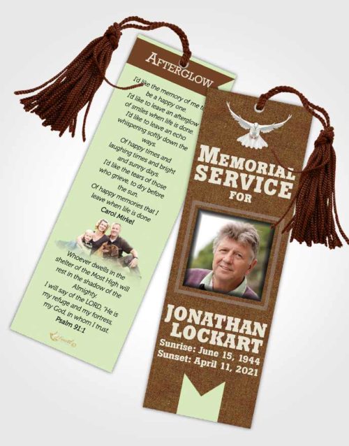 Funeral Bookmark Template Composed Intensity