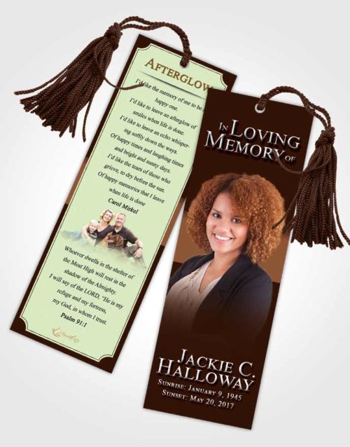 Funeral Bookmark Template Composed Nobility