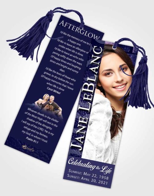 Funeral Bookmark Template Dazzling Passion