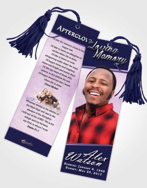Funeral Bookmark Template Dazzling Vitality