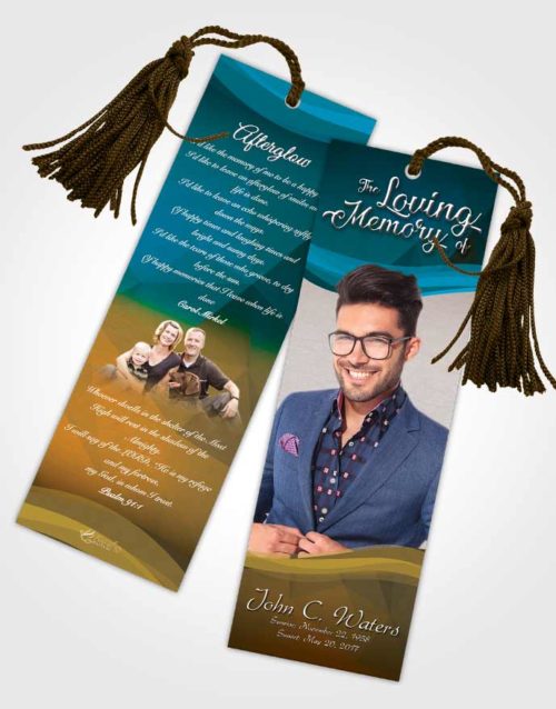 Funeral Bookmark Template Devoted Fortitude