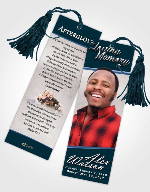 Funeral Bookmark Template Devoted Vitality