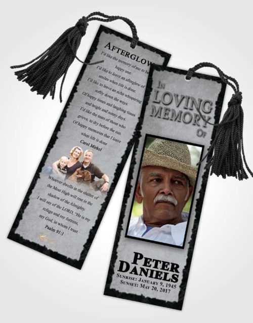 Funeral Bookmark Template Essential Outback