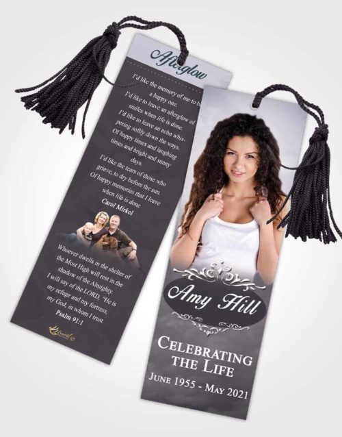 Funeral Bookmark Template Evening Sympathy