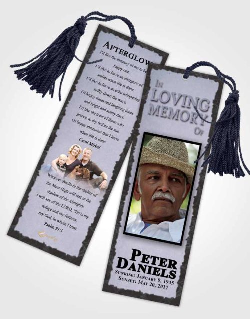 Funeral Bookmark Template Graceful Outback