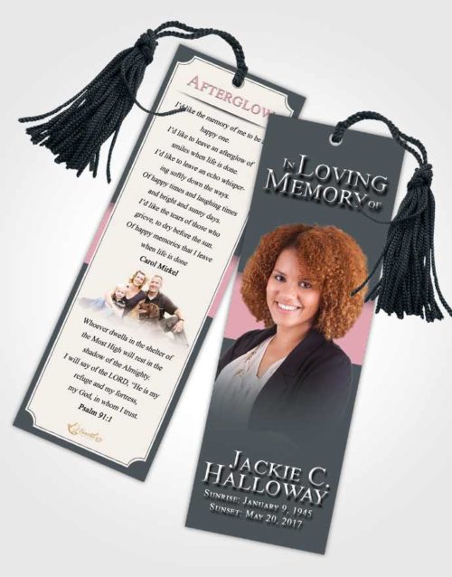 Funeral Bookmark Template Humble Nobility