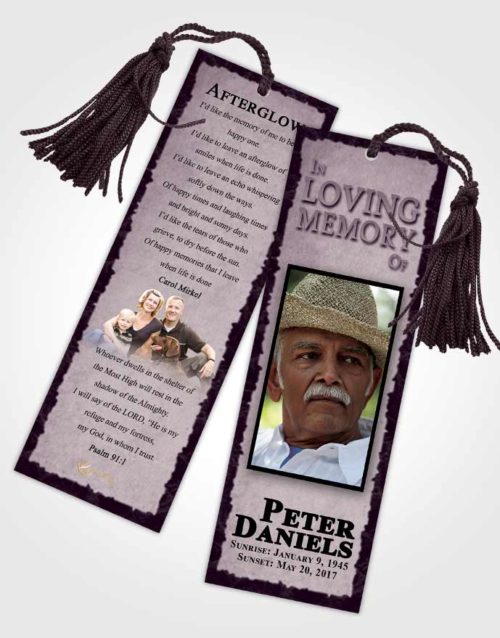 Funeral Bookmark Template Loyal Outback