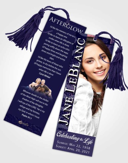 Funeral Bookmark Template Loyal Passion