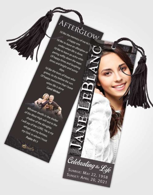 Funeral Bookmark Template Lustful Passion