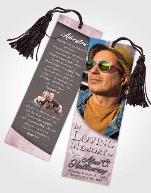 Funeral Bookmark Template Lustful Peace of Mind