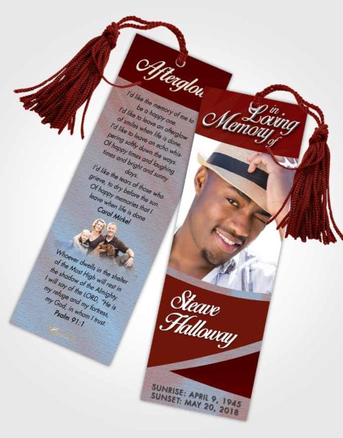 Funeral Bookmark Template Lustrous Diligence