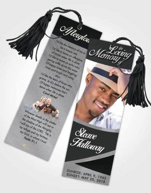 Funeral Bookmark Template Majestic Diligence