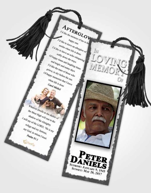 Funeral Bookmark Template Mellow Outback