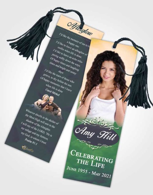 Funeral Bookmark Template Mellow Sympathy