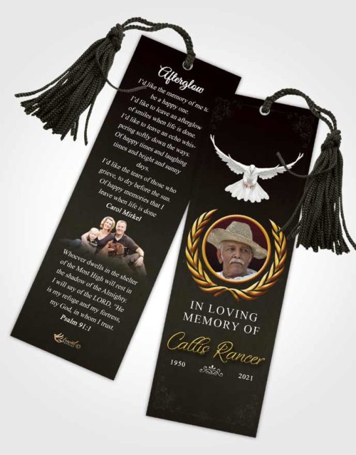 Funeral Bookmark Template Morning Desire