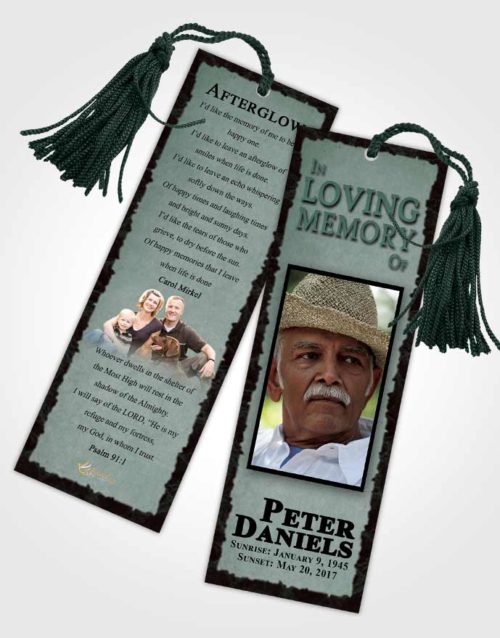 Funeral Bookmark Template Morning Outback