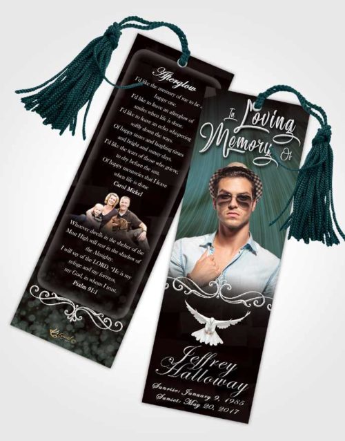 Funeral Bookmark Template Morning Strength