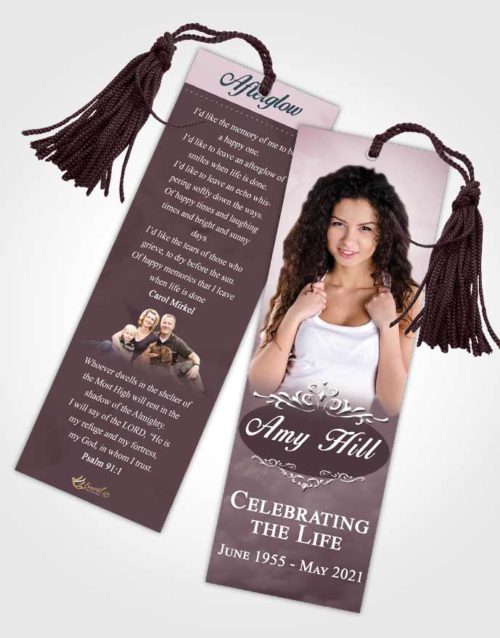 Funeral Bookmark Template Morning Sympathy