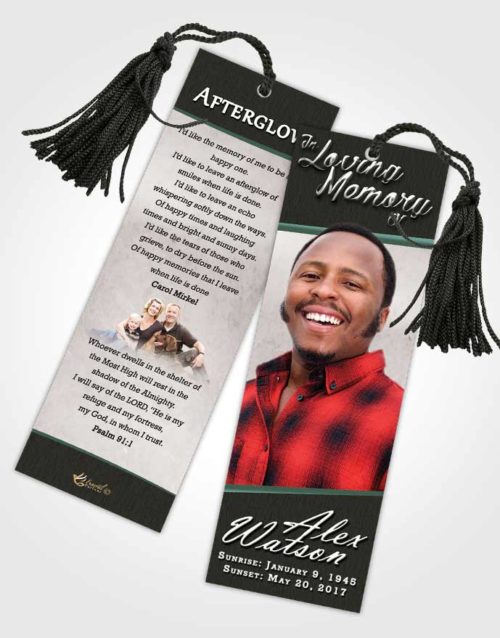 Funeral Bookmark Template Morning Vitality