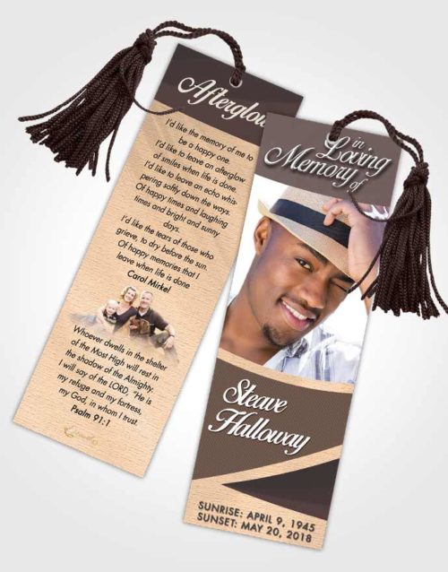 Funeral Bookmark Template Mystical Diligence