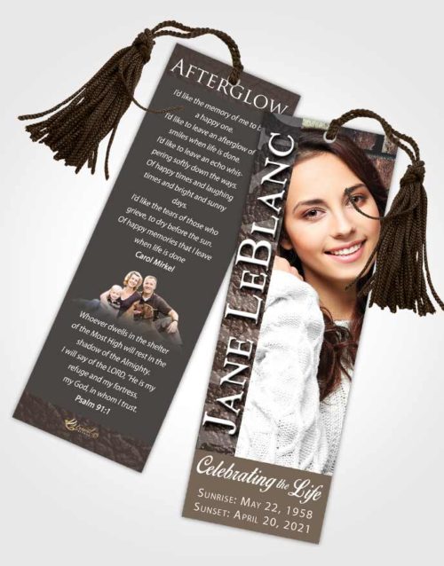 Funeral Bookmark Template Mystical Passion