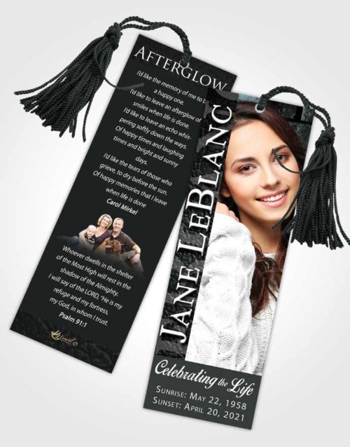 Funeral Bookmark Template Paramount Passion