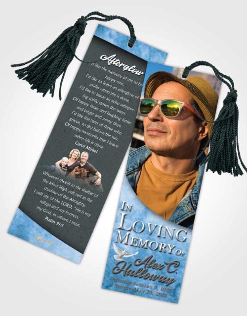 Funeral Bookmark Template Passionate Peace of Mind
