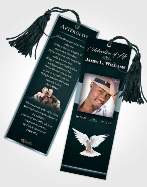 Funeral Bookmark Template Peaceful Force
