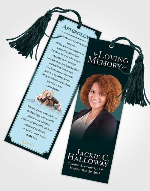 Funeral Bookmark Template Peaceful Nobility