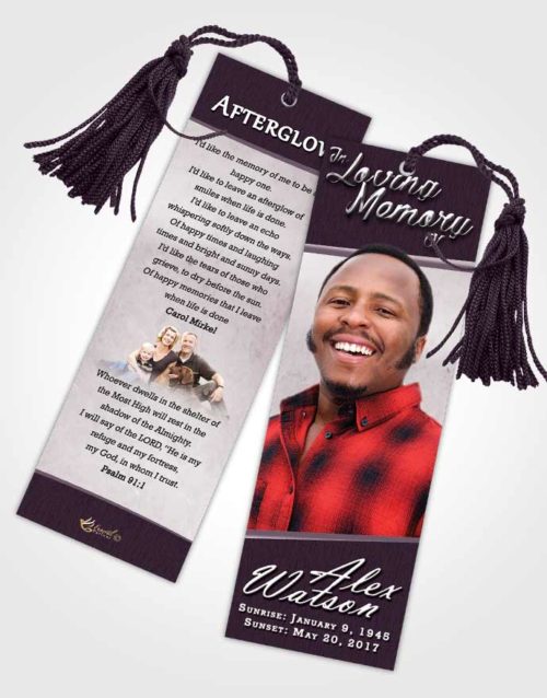 Funeral Bookmark Template Remarkable Vitality