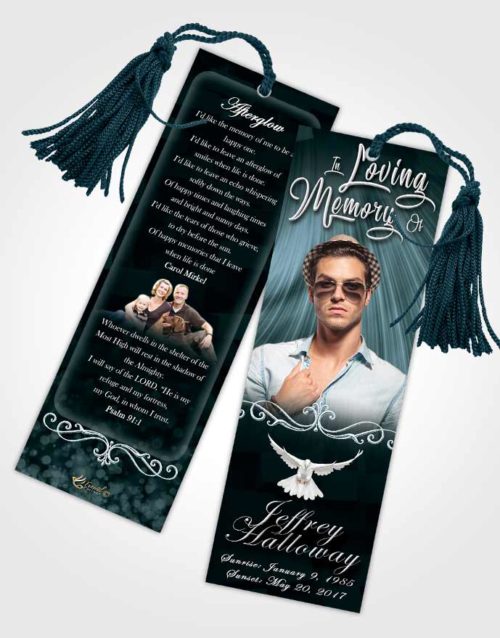 Funeral Bookmark Template Restful Strength